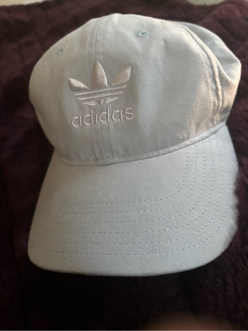 adidas Kids White Trefoil Baseball Cap